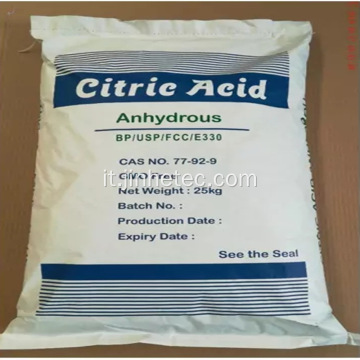 Polvere anidra di acido citrico monoidrato